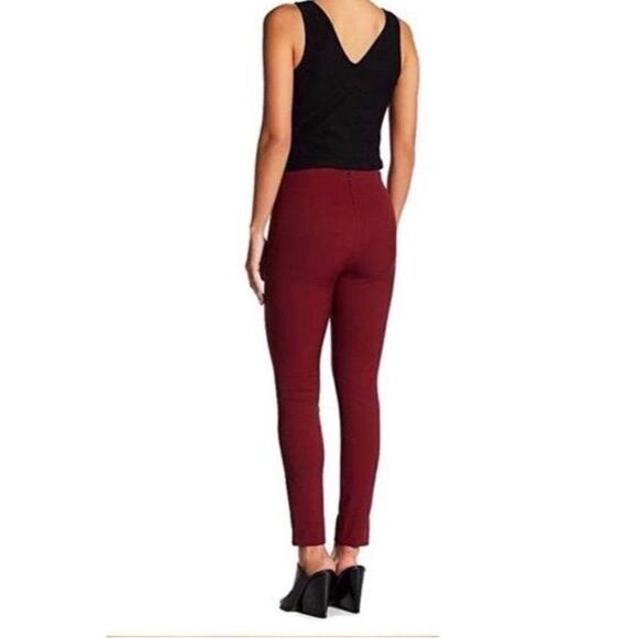 🎀 Theory NWT navalane black cherry zip up back Ponte pants 6 - Picture 1 of 14
